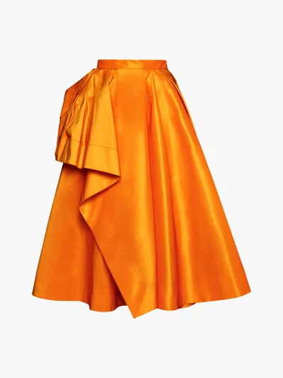 Alexander Mcqueen Skirt In Arancio