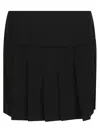 Alexander Mcqueen Black Wool Gabardine Mini Skirt In Black