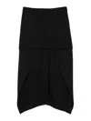 Alexander Mcqueen Asymmetric Skirt In Black
