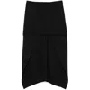 Alexander Mcqueen Asymmetric Skirt In Black