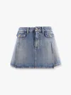 Alexander Mcqueen Mcqueen Women Denim Mini Skirt In Blue