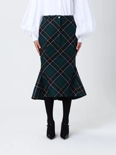 Alexander Mcqueen Skirt Mcqueen Woman Color Navy In Black