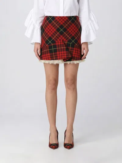 Alexander Mcqueen Skirt Mcqueen Woman Color Red