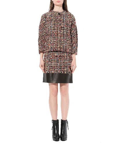 Alexander Mcqueen Jacquard Skirt In Multi