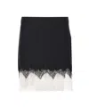 Alexander Mcqueen Mcqueen Cobweb Lace Wool Gabardine Miniskirt