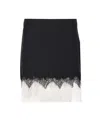 Alexander Mcqueen Mcqueen Cobweb Lace Wool Gabardine Miniskirt