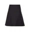 Alexander Mcqueen Midi Ruched Skirt In Black