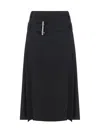 Alexander Mcqueen Midi Skirt In Black