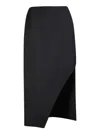 Alexander Mcqueen Wool And Mohair Skirt In Black