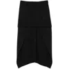 Alexander Mcqueen Asymmetric Skirt In Black