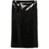 Alexander Mcqueen Tarpaulin Pencil Skirt In Black