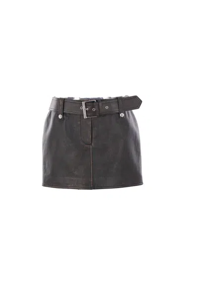 Alexander Mcqueen Skirts In Brown