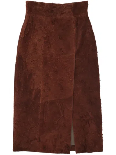 Alexander Mcqueen Skirts In Brown