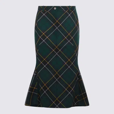 ALEXANDER MCQUEEN SKIRTS NAVY/GREEN/YELLOW