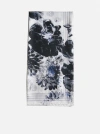 ALEXANDER MCQUEEN SKULL AND FLORAL BIKER SILK SCARF