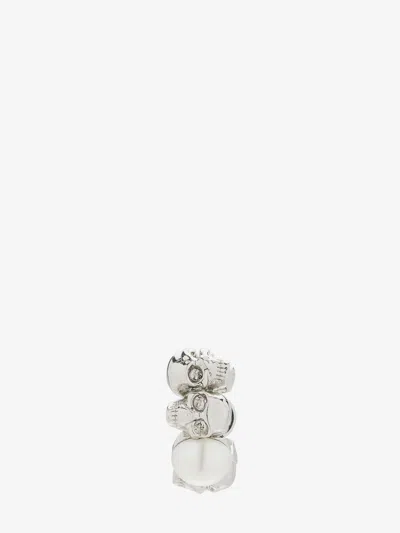 Alexander Mcqueen Skull And Pearl Earring