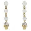 Alexander Mcqueen Skull And Pearl Earrings