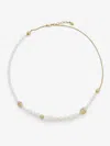 Alexander Mcqueen Skull And Pearl Necklace In Gold