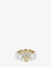 Alexander Mcqueen Skull And Pearl Ring