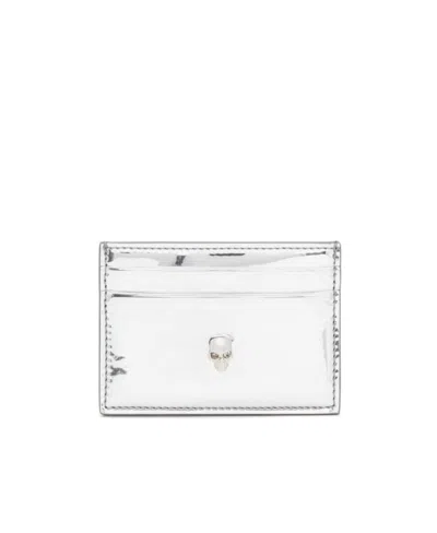 Alexander Mcqueen Skull-appliqué Rectangle-shape Cardholder In White