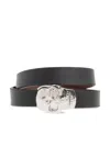 Alexander Mcqueen Skull Double Loop Bracelet In Black
