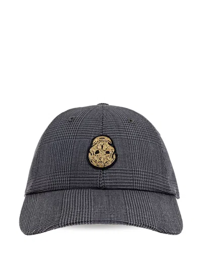Alexander Mcqueen Skull-appliqué Cap In Grey