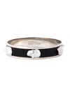 Alexander Mcqueen Skull Bangle In Black