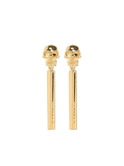 Alexander Mcqueen Skull Bar Earrings