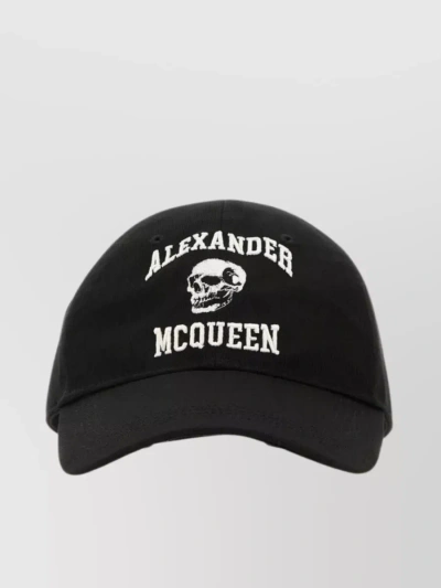 Alexander Mcqueen Cappello Varsity  In Black