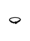 Alexander Mcqueen Skull Onyx Beaded Bracelet In Black