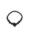 Alexander Mcqueen Alexandar Mcqueen Skull Ball Bracelet In Black