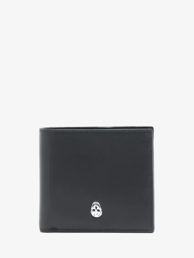 Alexander Mcqueen Skull Bifold Wallet In Black