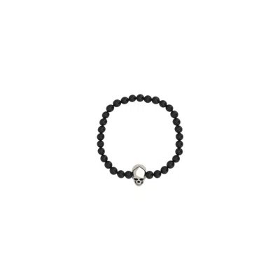 Alexander Mcqueen Men Skull Bracelet In Multicolor