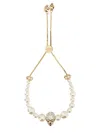 Alexander Mcqueen Skull And Pearl Friendship Bracelet