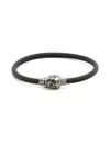 Alexander Mcqueen Skull Rubber Bracelet In Black