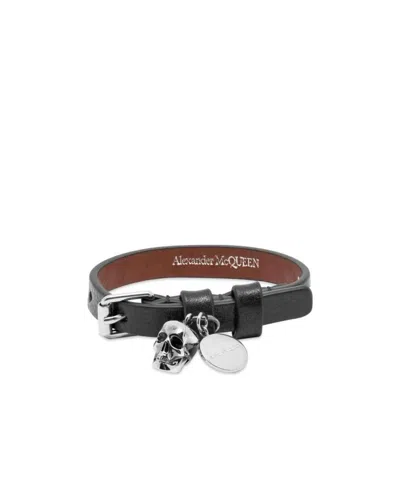 Alexander Mcqueen Skull Bracelet In Black