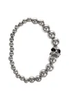 Alexander Mcqueen Skull Bracelet In Grey