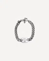 Alexander Mcqueen Men Skull Bracelet In Metallic