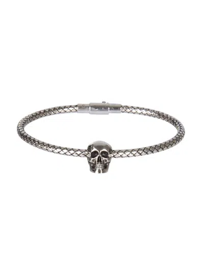 Alexander Mcqueen Skull Bracelet In Silver