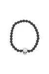 ALEXANDER MCQUEEN SKULL BRACELET WITH PEARLS