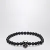 Alexander Mcqueen Alexander Mc Queen Skull Bracelet With Black Pearls In Black