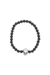 ALEXANDER MCQUEEN SKULL BRACELET WITH PEARLS