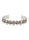 Alexander Mcqueen Multi Skull Cuff Bracelet In Metallic