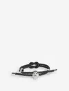 Alexander Mcqueen Skull Braided Bracelet In Black