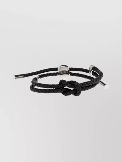 ALEXANDER MCQUEEN SKULL BRAIDED LEATHER CORD BRACELET