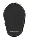 Alexander Mcqueen Men's Skull Card Holder In Black
