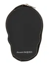 Alexander Mcqueen Men's Skull Card Holder In Black