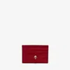 Alexander Mcqueen Skull Card Holder In Oxblood