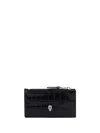 Alexander Mcqueen Skull Card Holder Pouch In Black