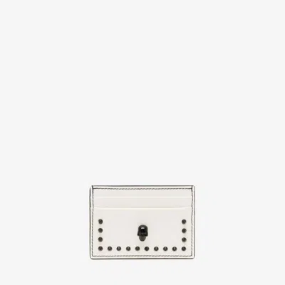 Alexander Mcqueen Skull Card Holder In White